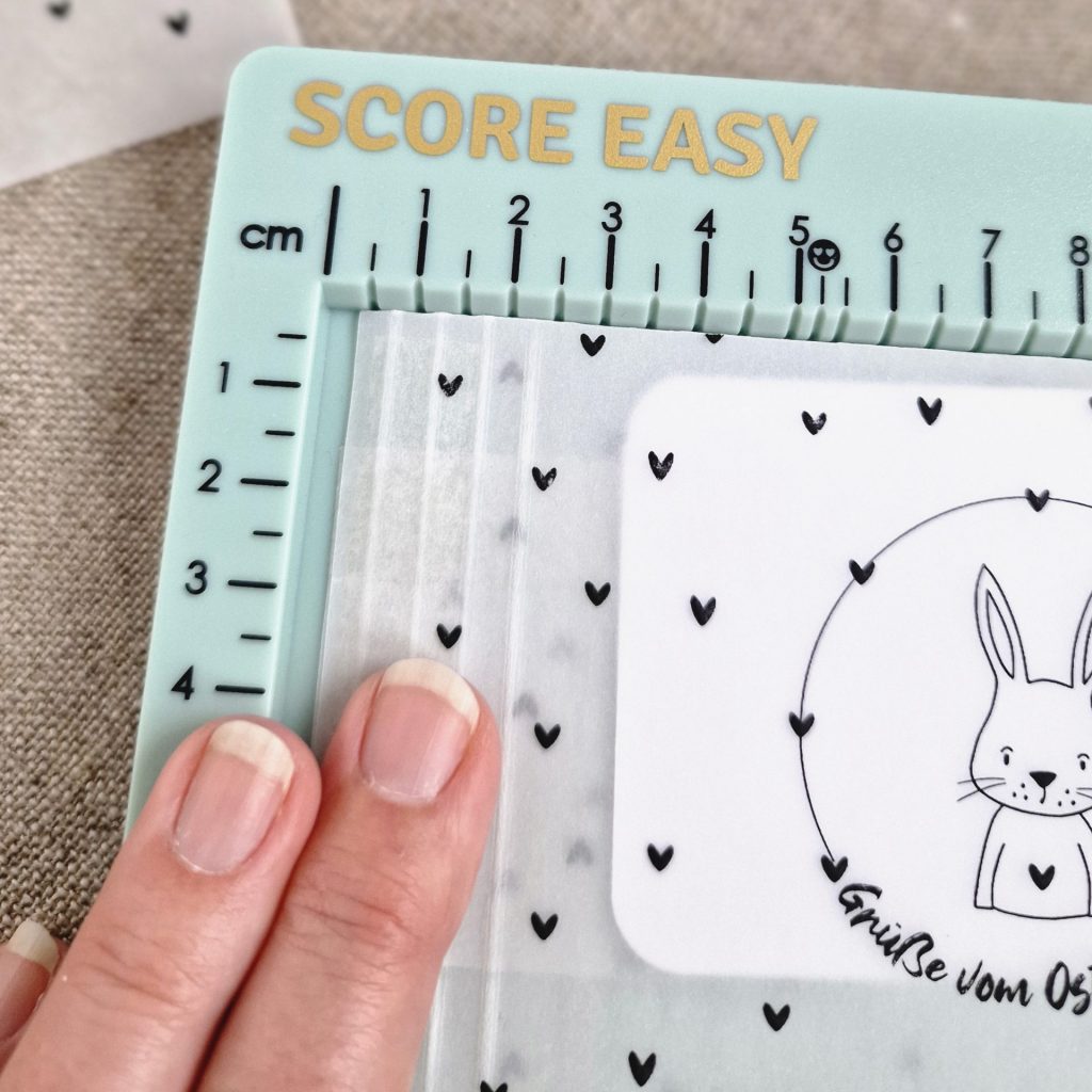 Umschlag von vorne falzen