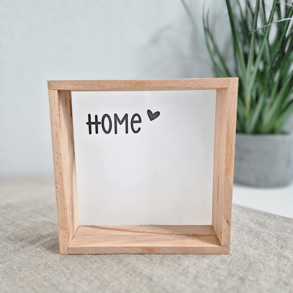 Schritt für Schritt: Rahmen aus Klötzchen für Deko-Häuschen