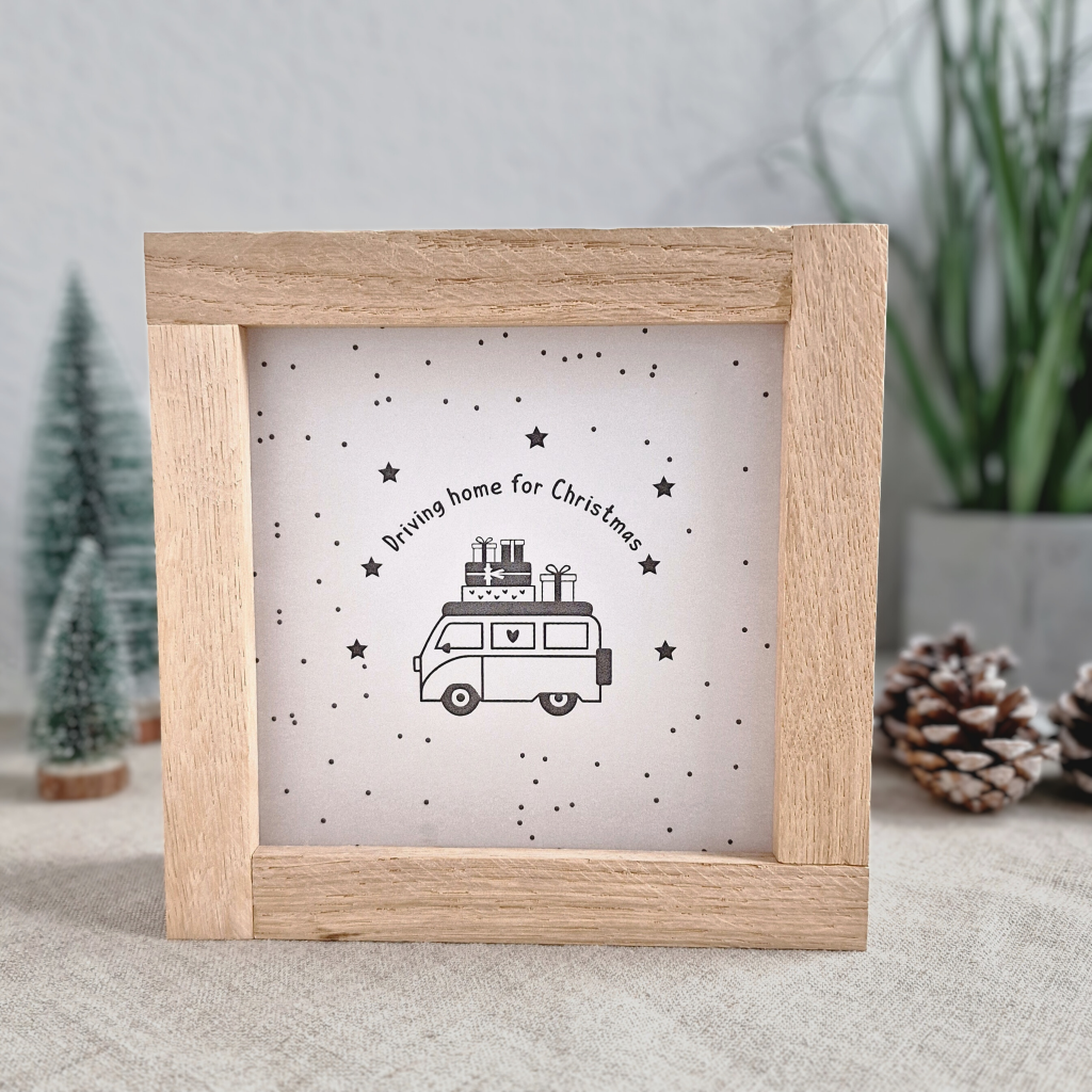 weihnachtliche Lichtbox unbeleuchtet