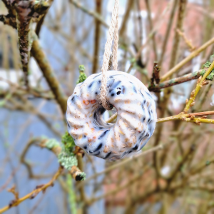 DIY Vogelfutter-Anhänger für Wildvögel im Winter
